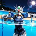 女体化ガンダム　スク水 9枚目