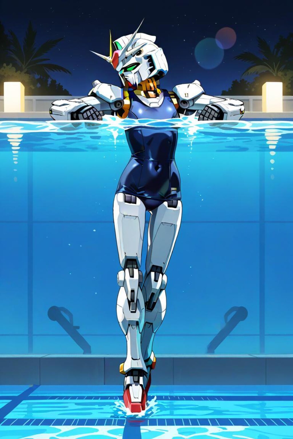 女体化ガンダム　スク水