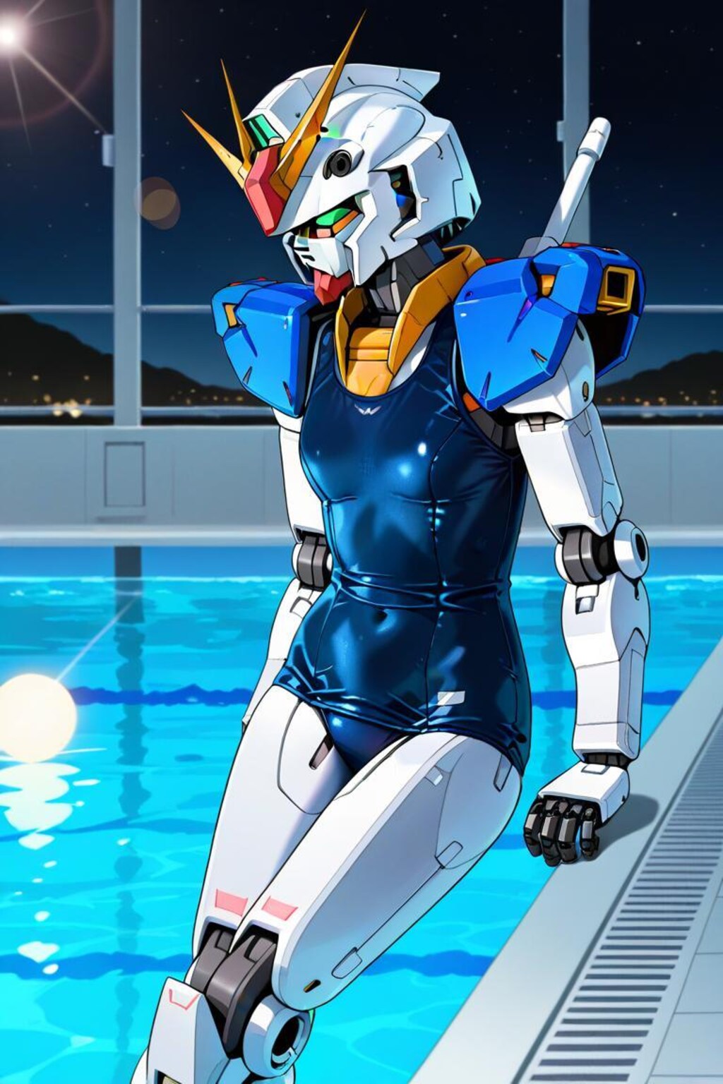 女体化ガンダム　スク水