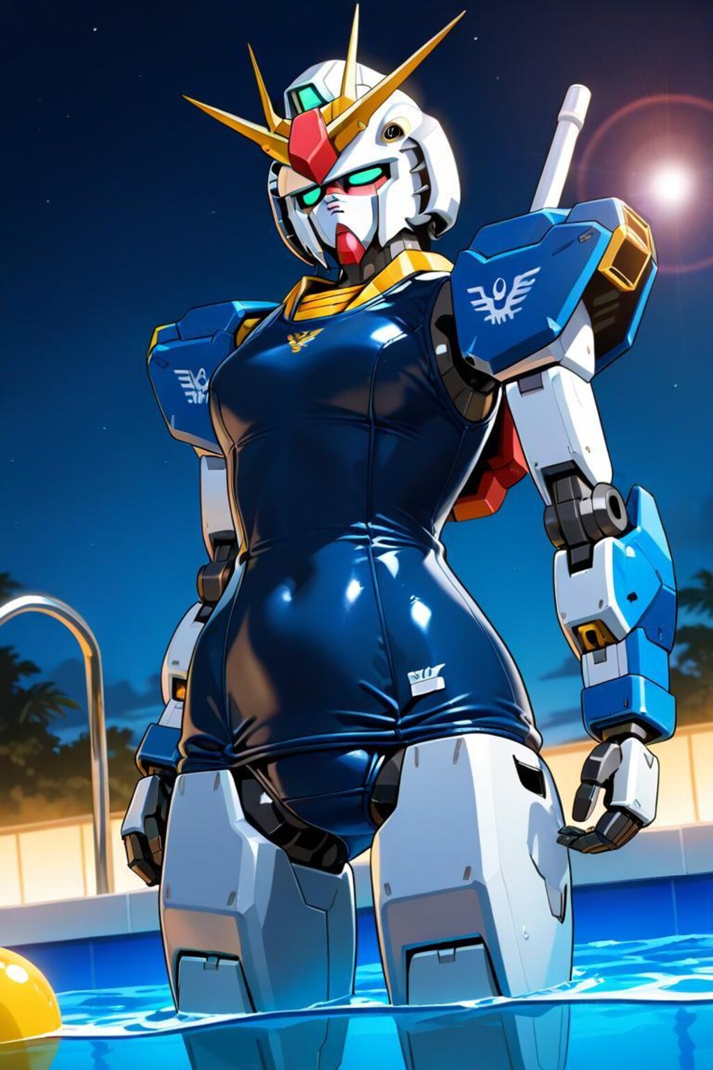 女体化ガンダム　スク水