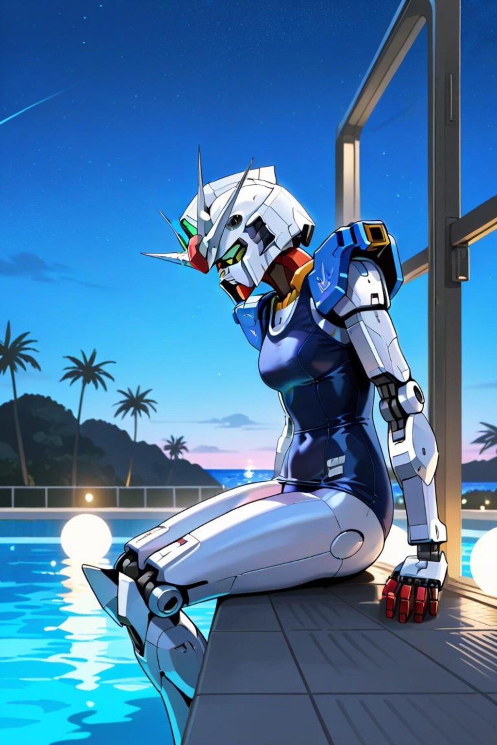 女体化ガンダム　スク水