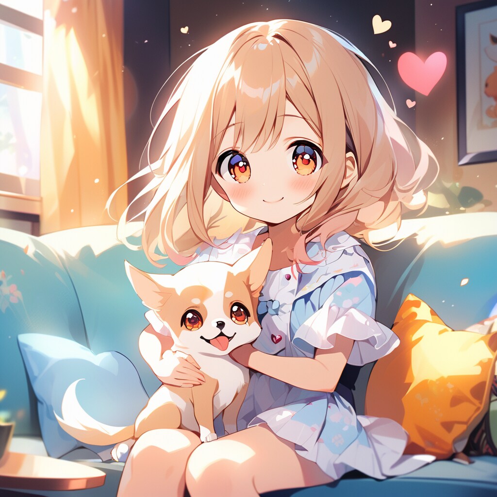チワワと女の子