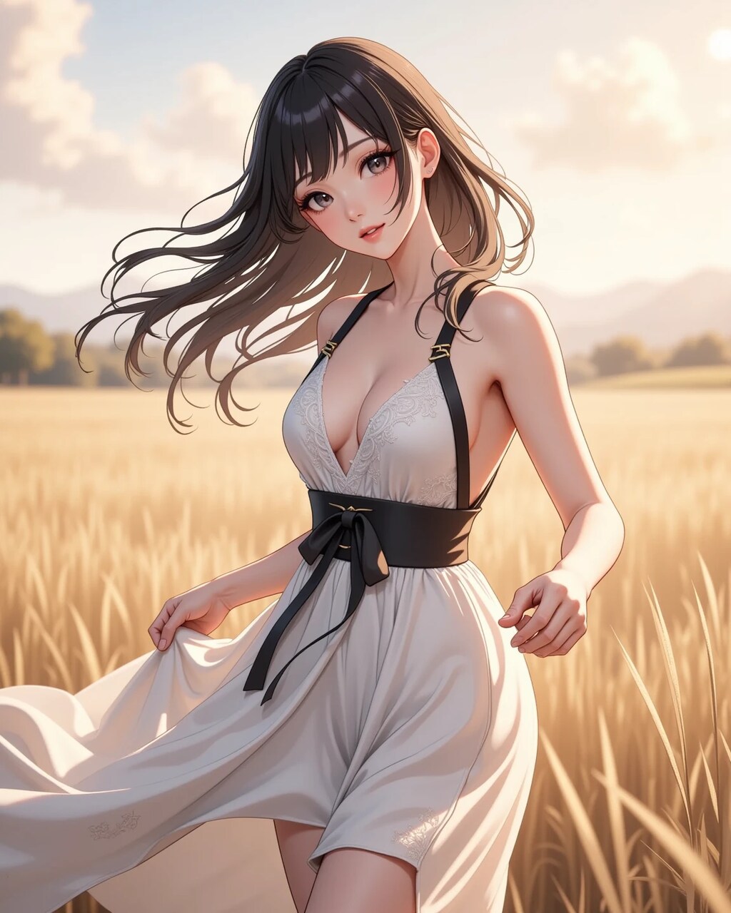 金色の中の美女