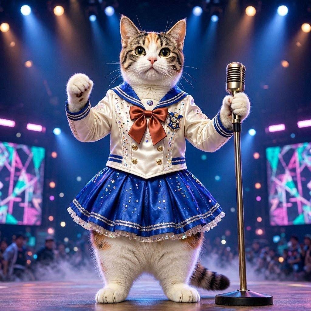 アイドルフェスに出る猫