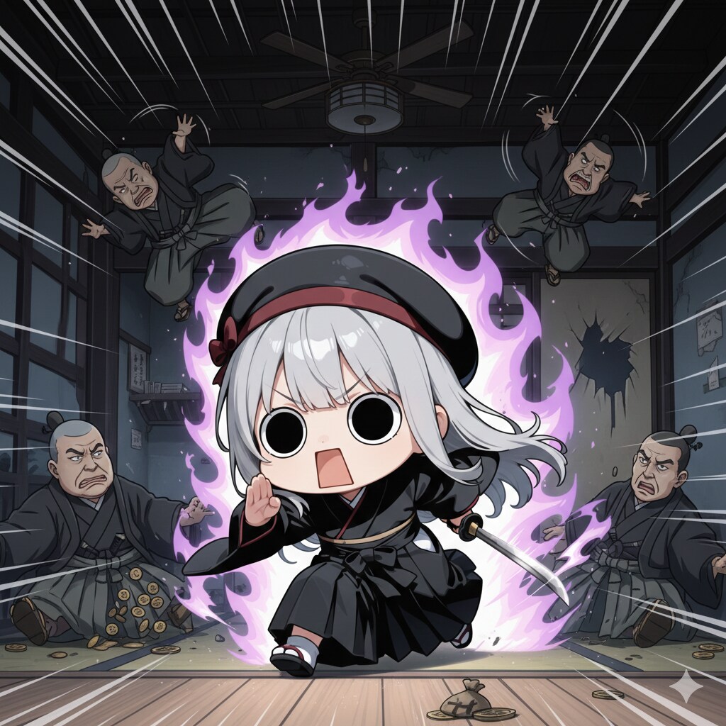 悪代官共を成敗してしまいよった暴れん坊侍えらいこっちゃ嬢