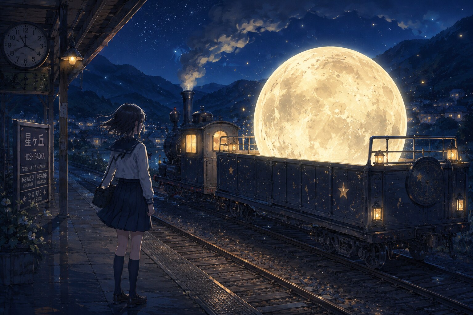 星ヶ丘の幻想的な夜