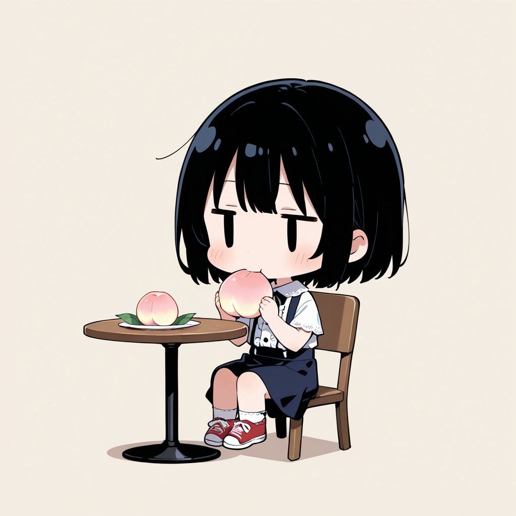 桃を食べる（山梨産）