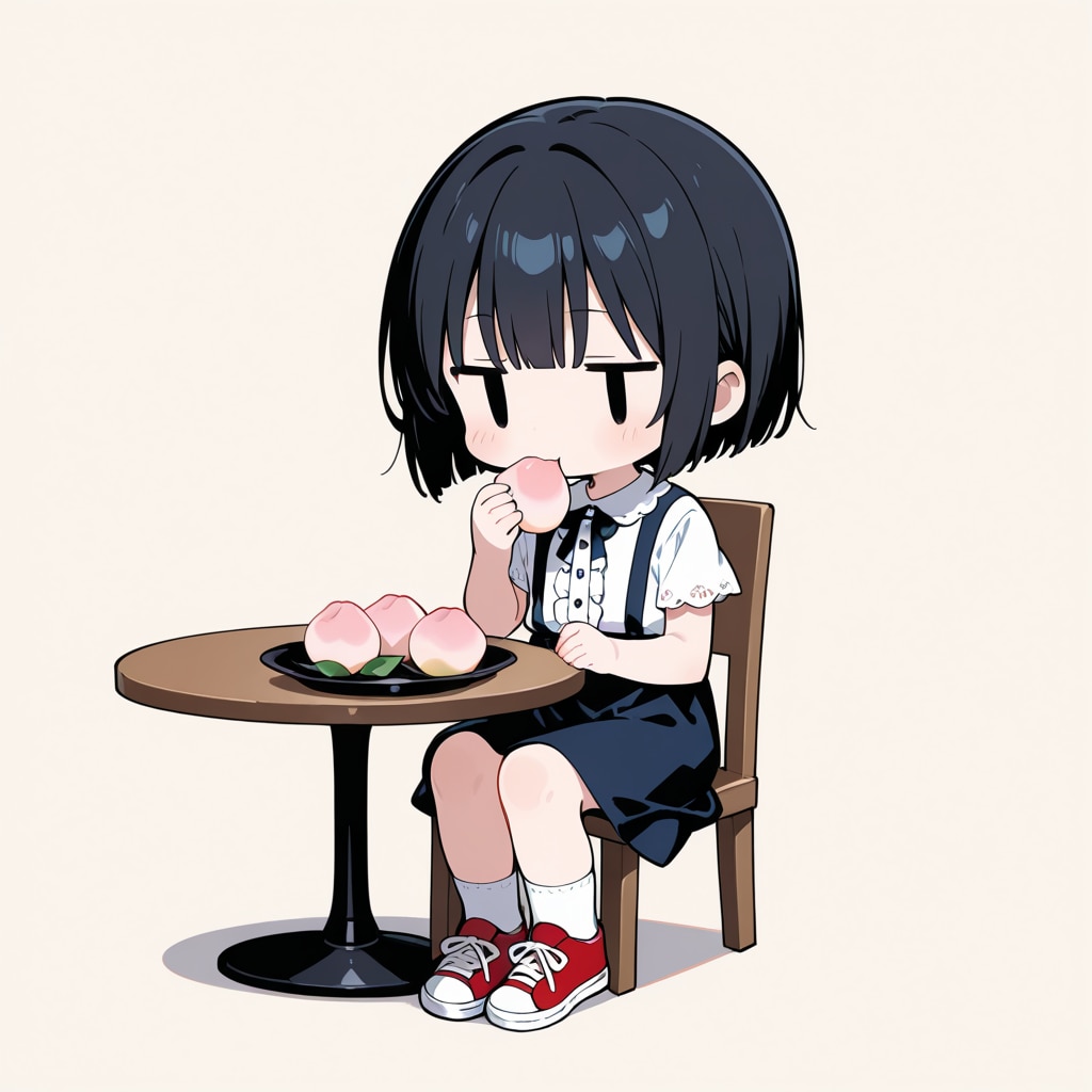 桃を食べる（山梨産）