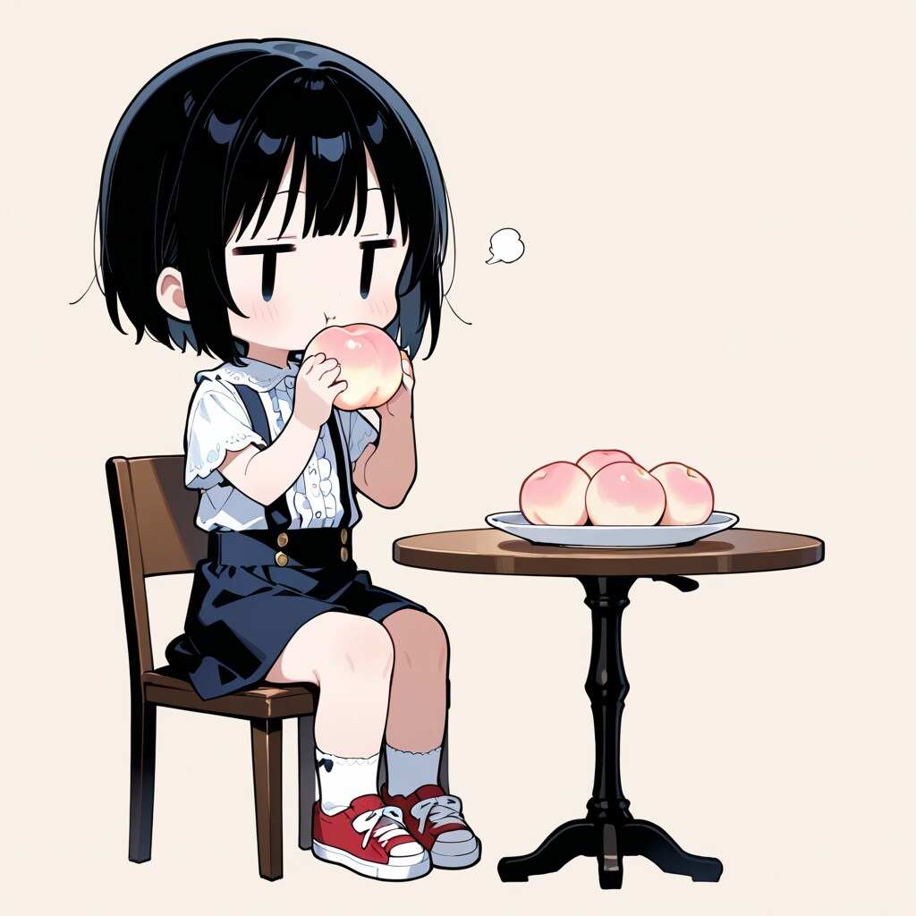 桃を食べる（山梨産）