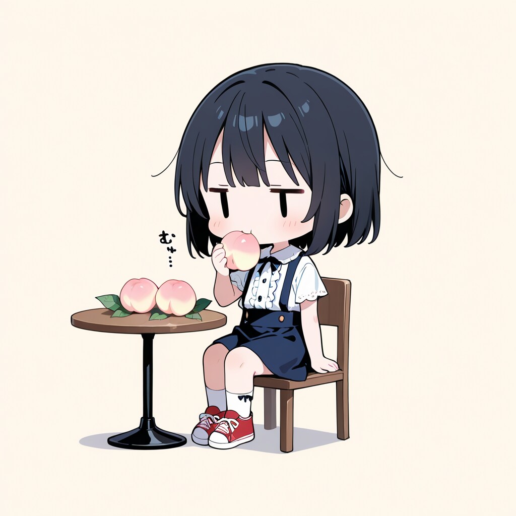 桃を食べる（山梨産）