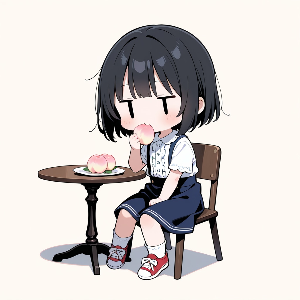 桃を食べる（山梨産）