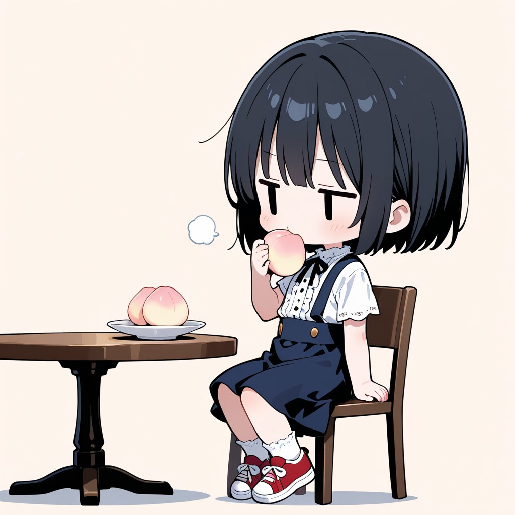 桃を食べる（山梨産）
