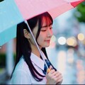 雨の中の下校 2枚目