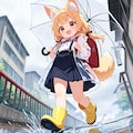 雨を楽しむ 2枚目