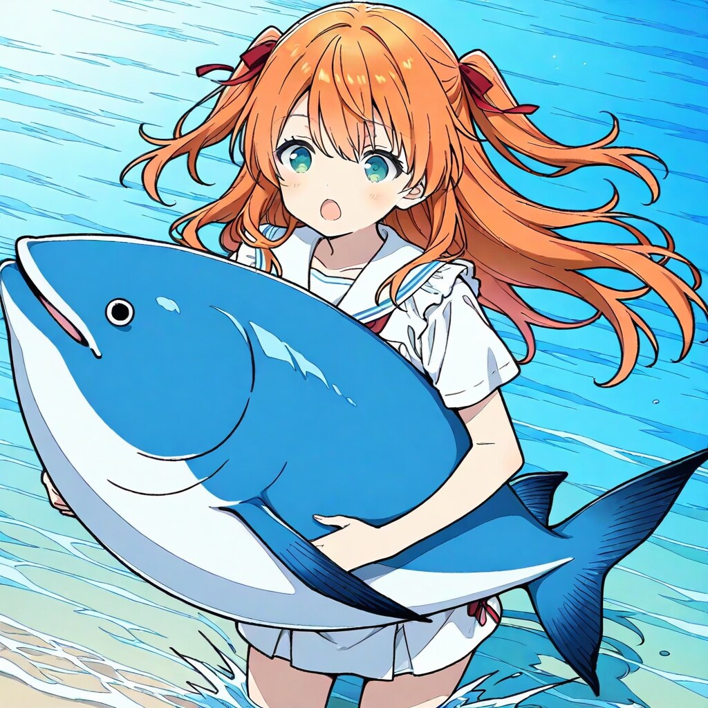 大きな魚を捕まえた