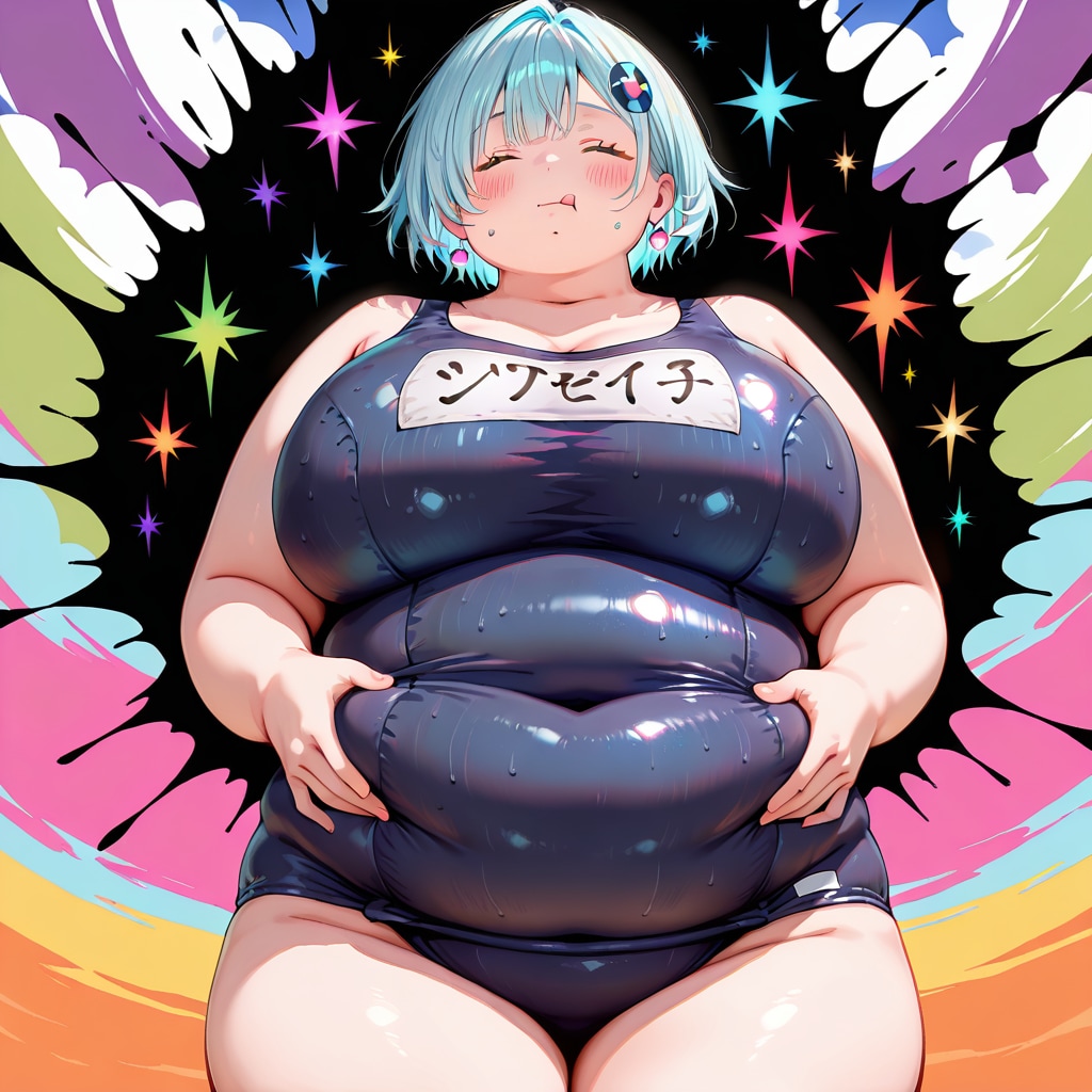 スクール水着アート-ぽっちゃり系アート-