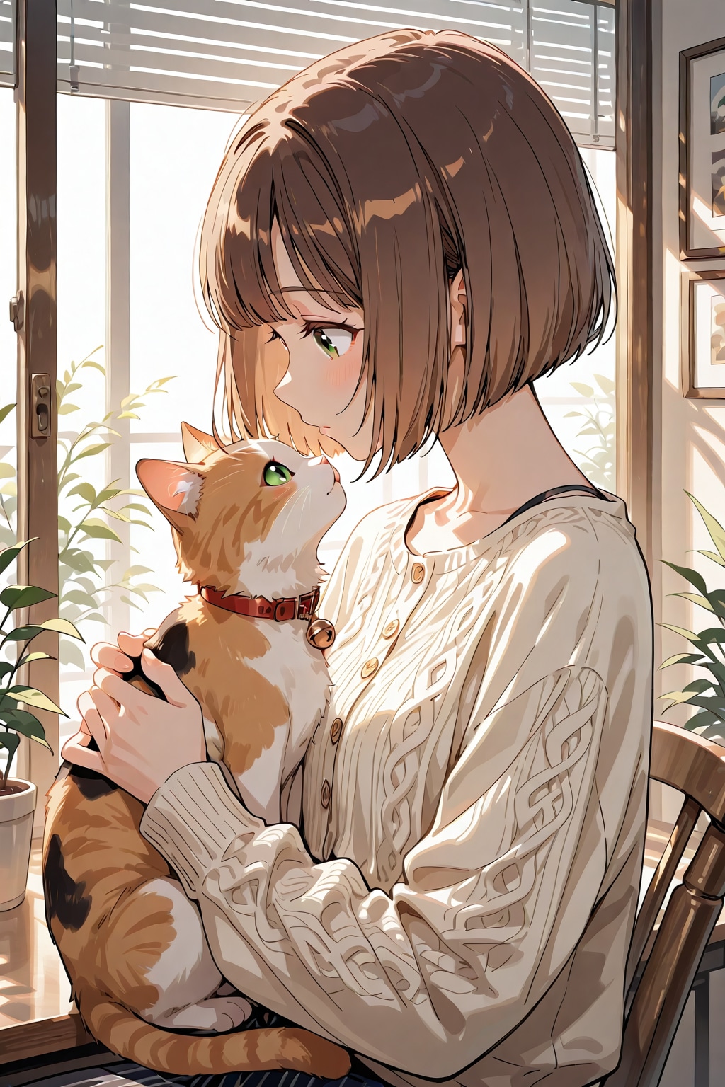 猫と一緒