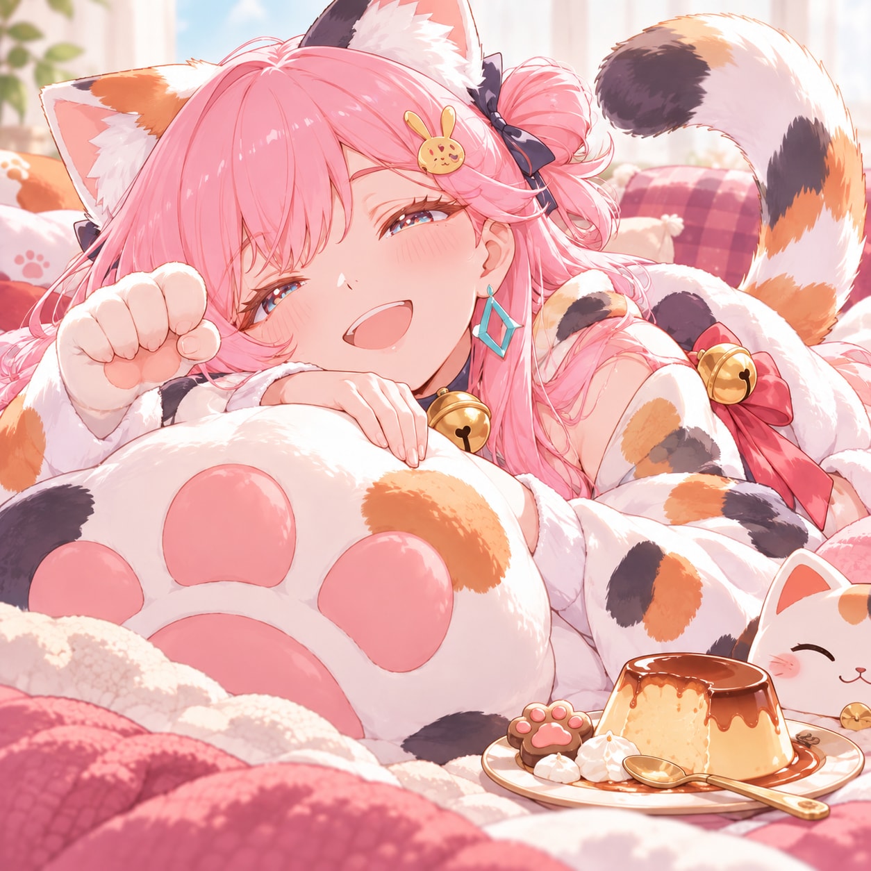 福来いにゃんにゃん招き猫（４）３時のアイドル　GPTimages2.5 | の人気AIイラスト・グラビア