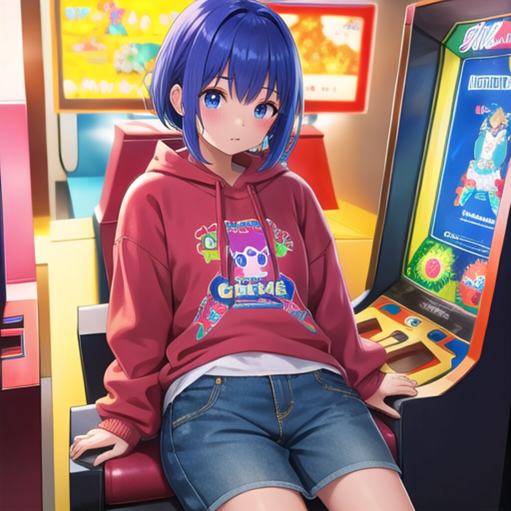 休憩するガール：きょうのアーケードガール