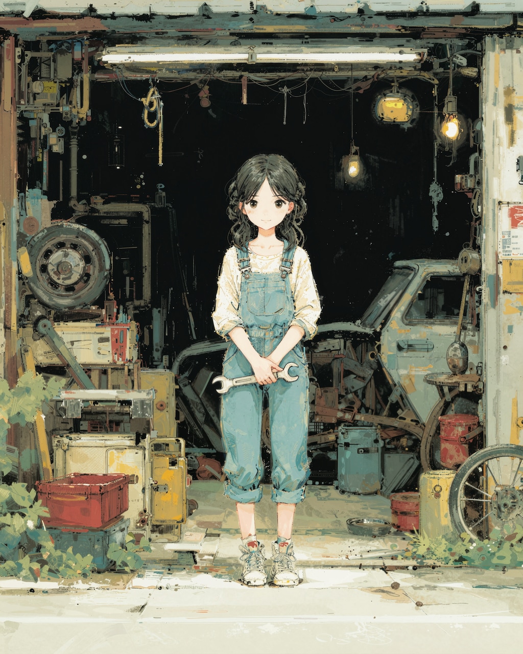 ちいさなガレージのメカニックちゃん