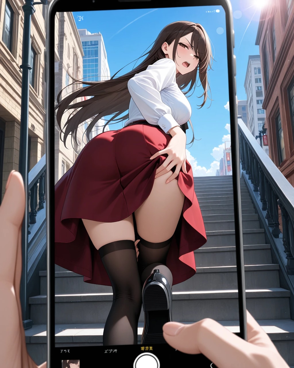 舞うスカートを激写