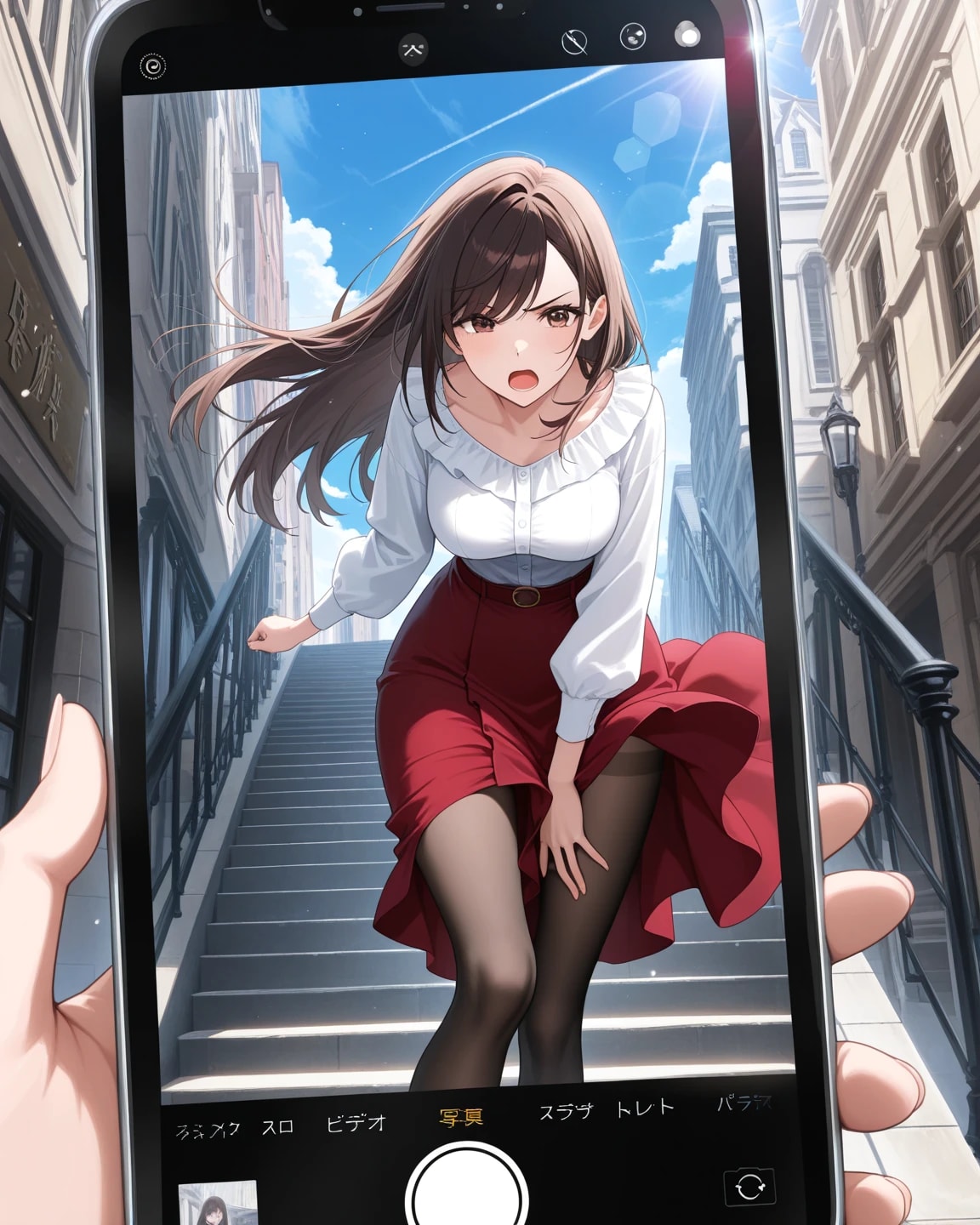 舞うスカートを激写 | の人気AIイラスト・グラビア