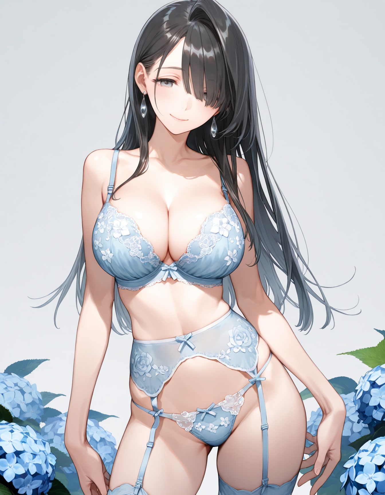紫陽花下着