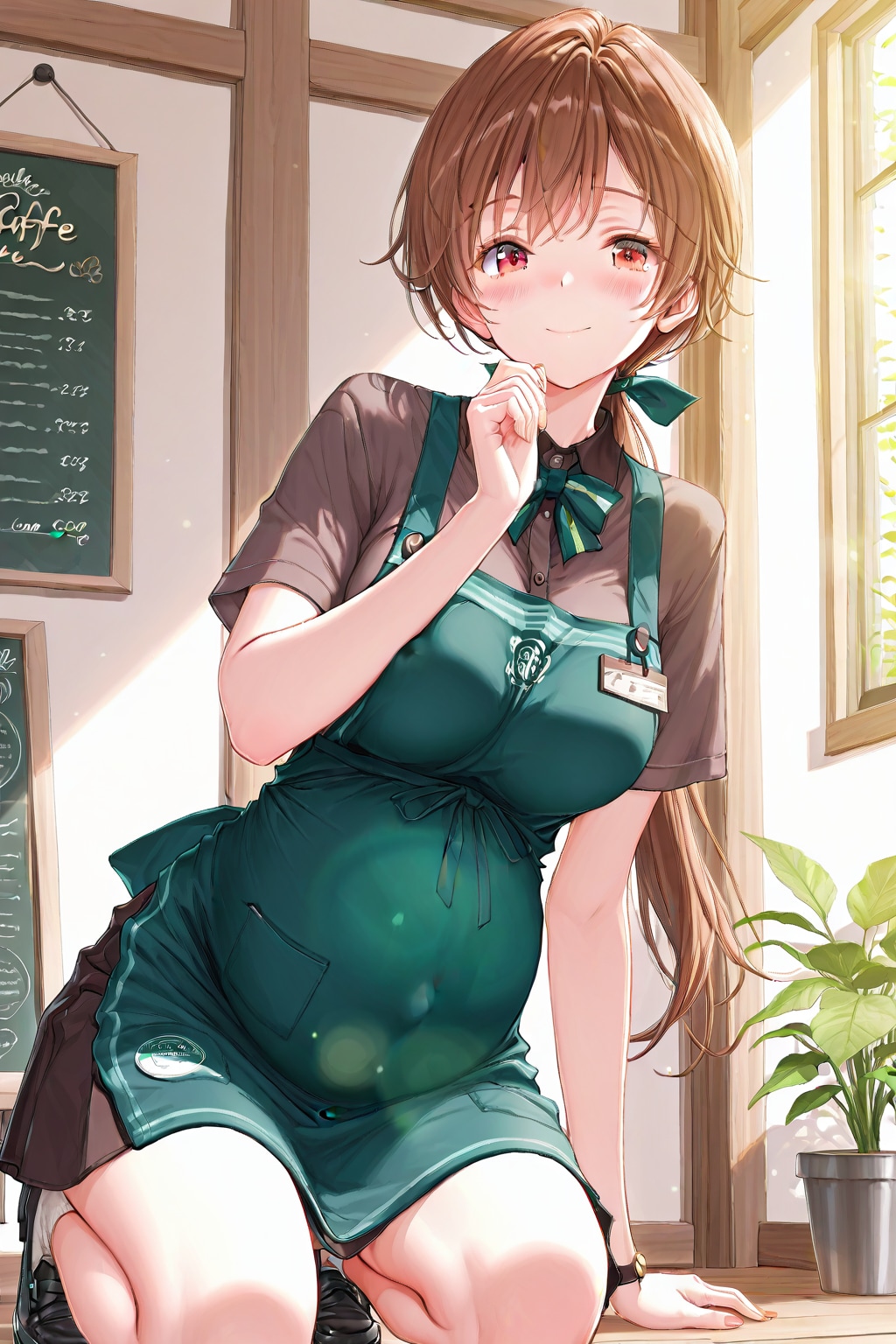 来週から産休に入る新婚のカフェ店員さん