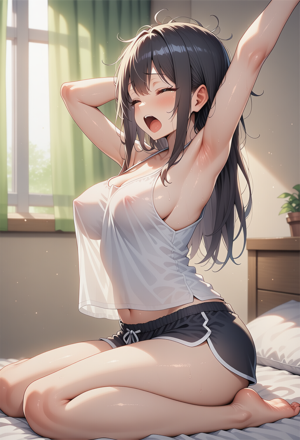 ふぁ…最近朝からもう暑いわね…