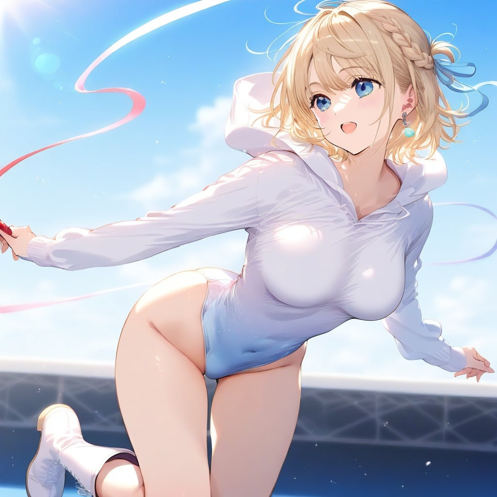 金髪ショート新体操美少女