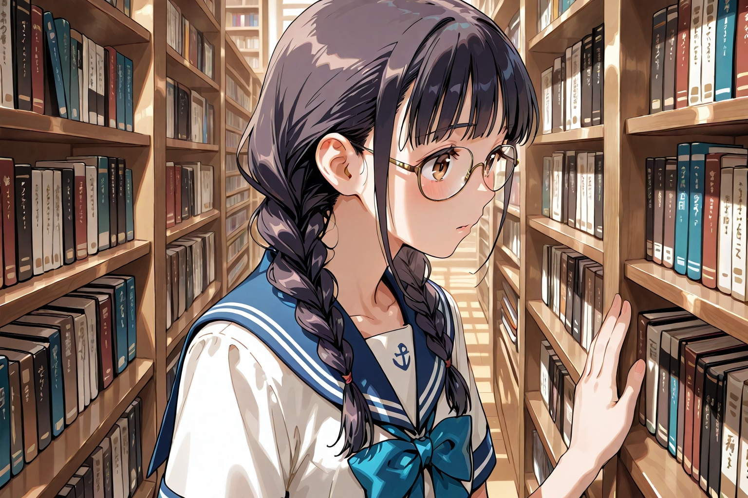 図書ガール_2026/04/24 | の人気AIイラスト・グラビア