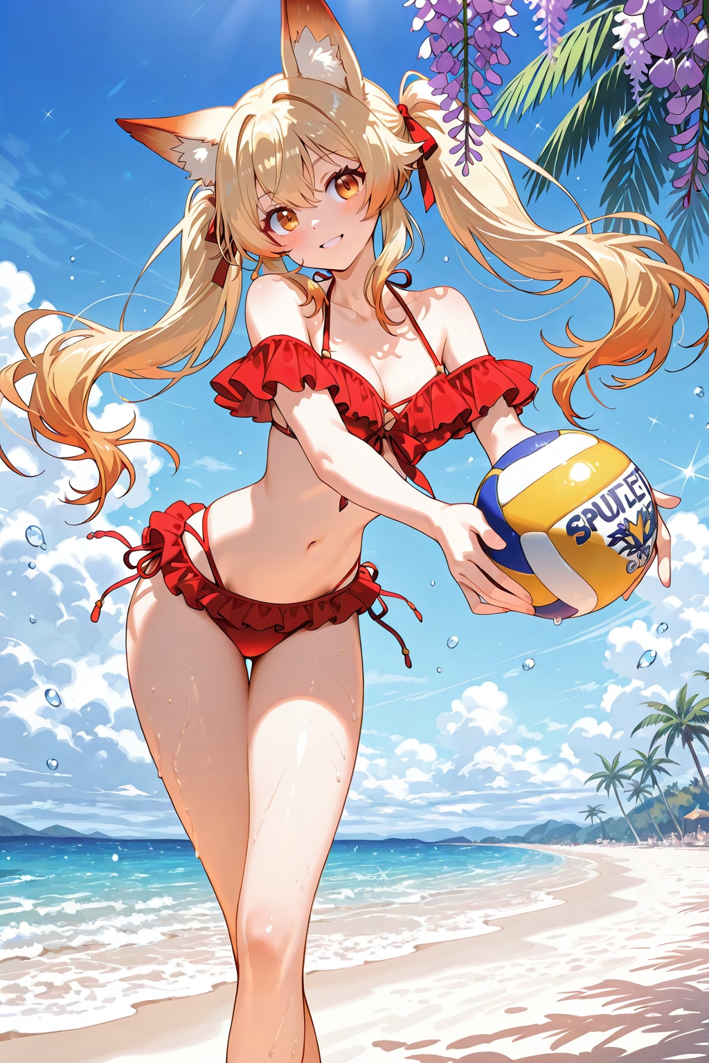 ビーチバレーかな？