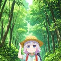 小林さんちのメイドラゴン　カンナ　新緑の日当たりの良い森の小道、涼しい風、！　🐲 4枚目