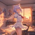 見えてるとにゃ？大丈夫、見せパンにゃ。 3枚目