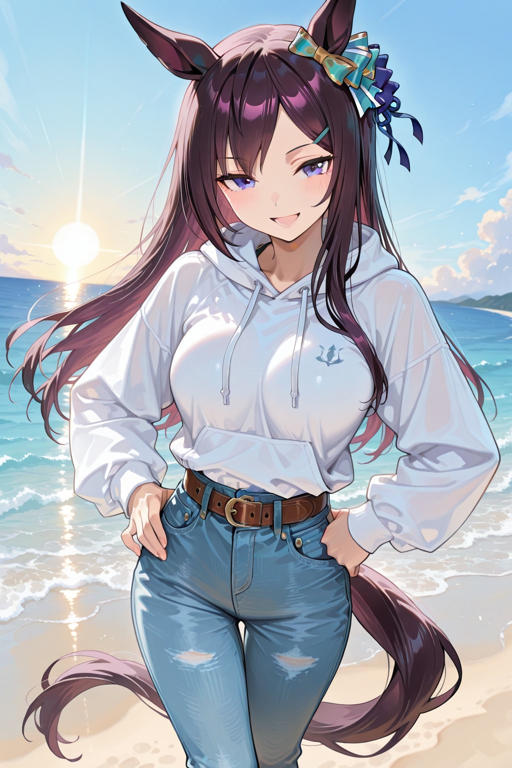 ドーベルと朝の散歩