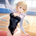 金髪ショート新体操美少女 2枚目