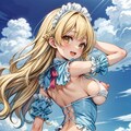 二次おっぱいポロリ308《金髪振り向きメイドランジェリー》 8枚目