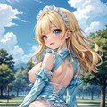 二次おっぱいポロリ308《金髪振り向きメイドランジェリー》 12枚目