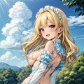 二次おっぱいポロリ308《金髪振り向きメイドランジェリー》 4枚目