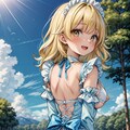 二次おっぱいポロリ308《金髪振り向きメイドランジェリー》 3枚目