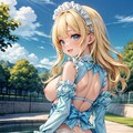 二次おっぱいポロリ308《金髪振り向きメイドランジェリー》 9枚目