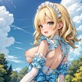 二次おっぱいポロリ308《金髪振り向きメイドランジェリー》 7枚目