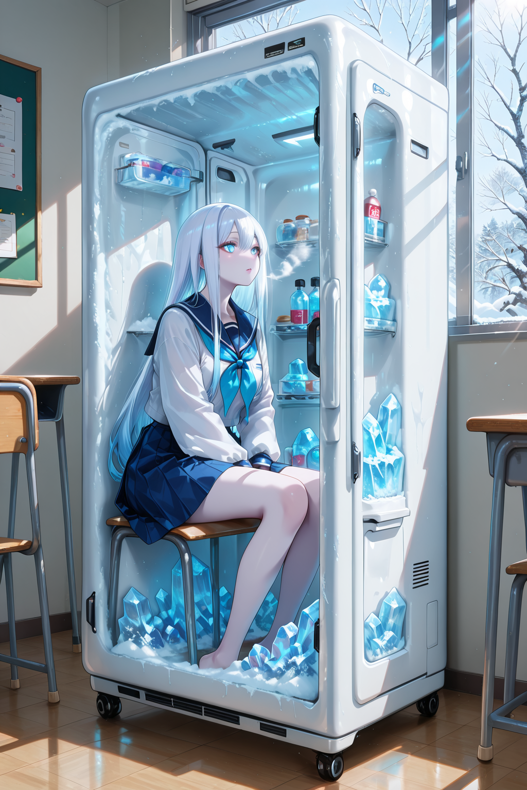 クラスの雪女さん | の人気AIイラスト・グラビア