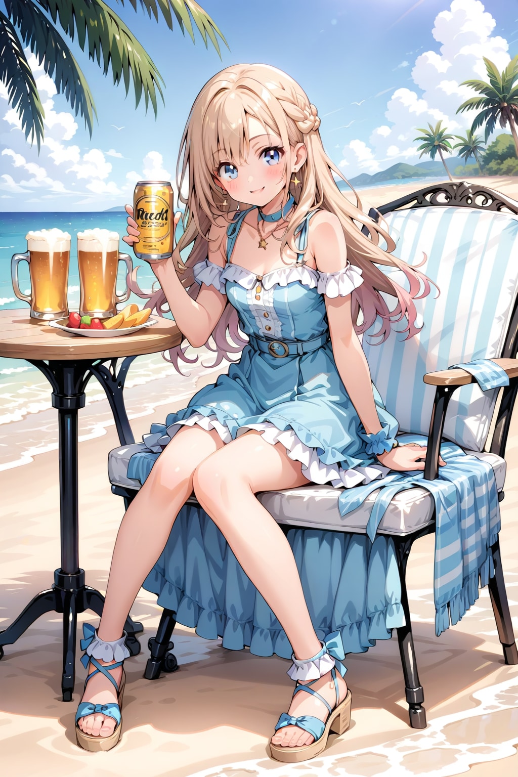 リゾートを満喫中。