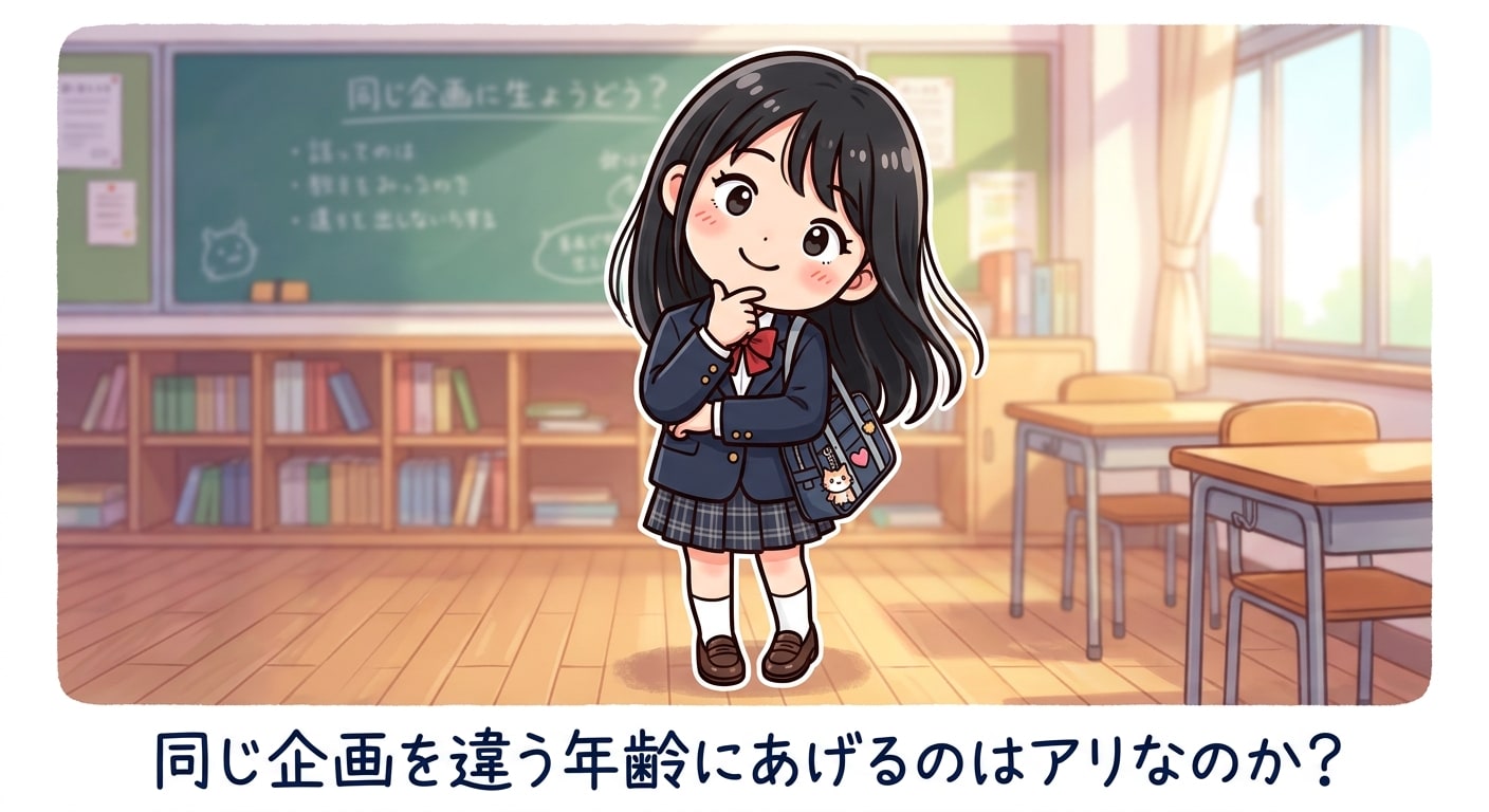 同じ企画を違う年齢にあげるのはアリなのか？ | の人気AIイラスト・グラビア