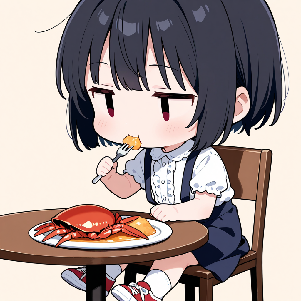 蟹（っぽいもの）を食べる | の人気AIイラスト・グラビア