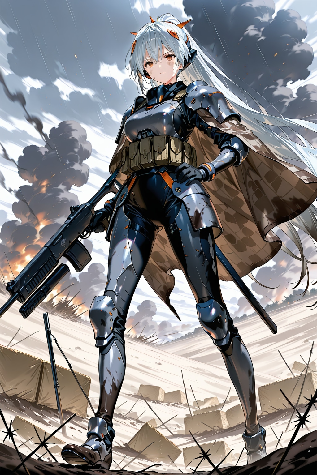 地上戦のメカ娘