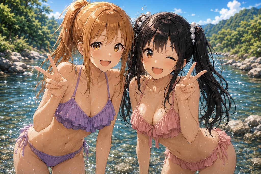 澪（みお）ちゃん家族　みんなで川にキャンプ