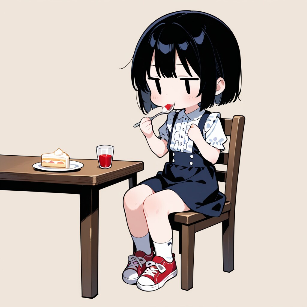 ゼリーを食べる