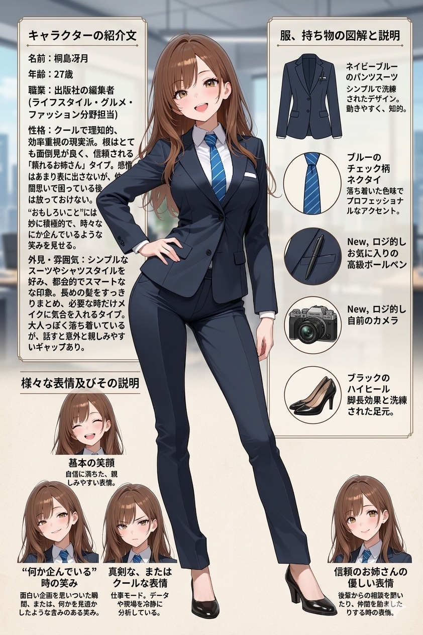 桐島さんのキャラクターシート | の人気AIイラスト・グラビア
